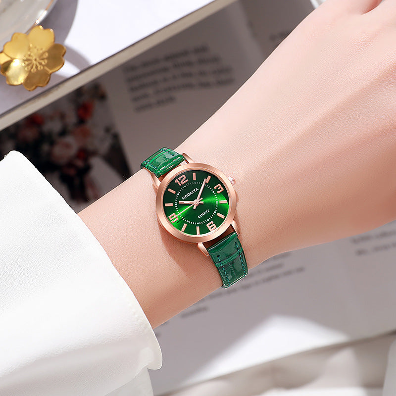Reloj minimalista luminoso popular para mujer con transmisión en vivo