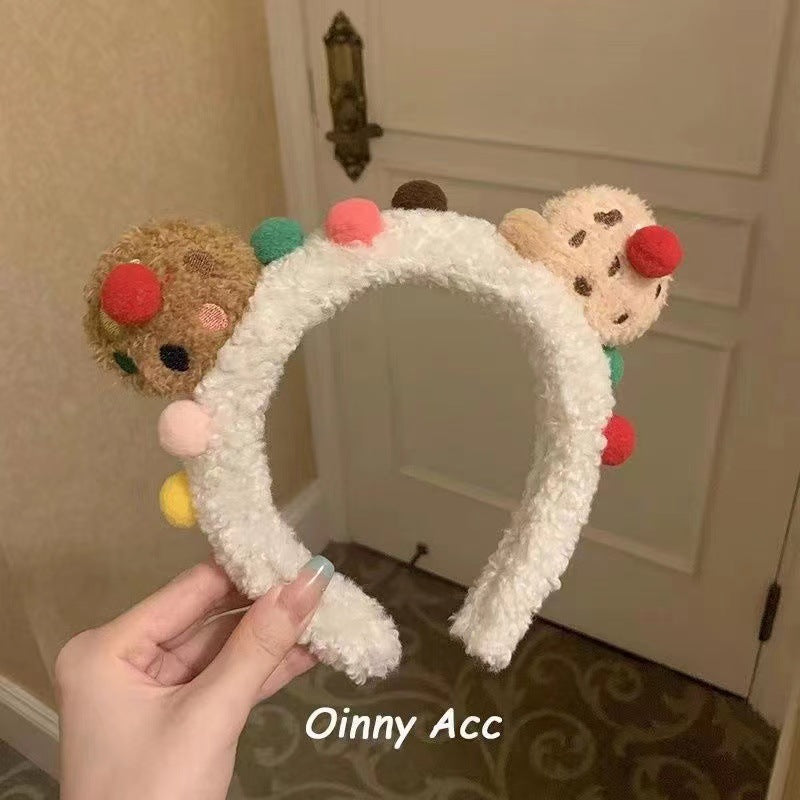 Autumn and winter plush headband