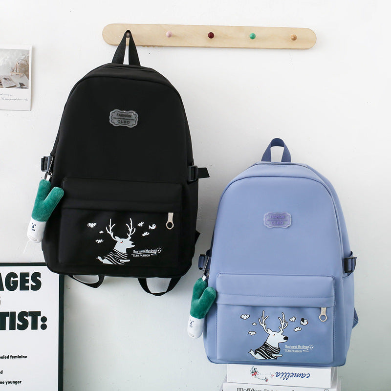 Mochila para estudiantes, bolso escolar de dibujos animados, mochila determinada de 4 piezas