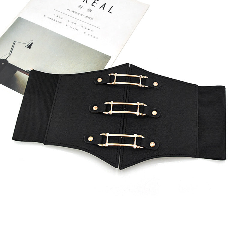 Plastic waist strap women's belt