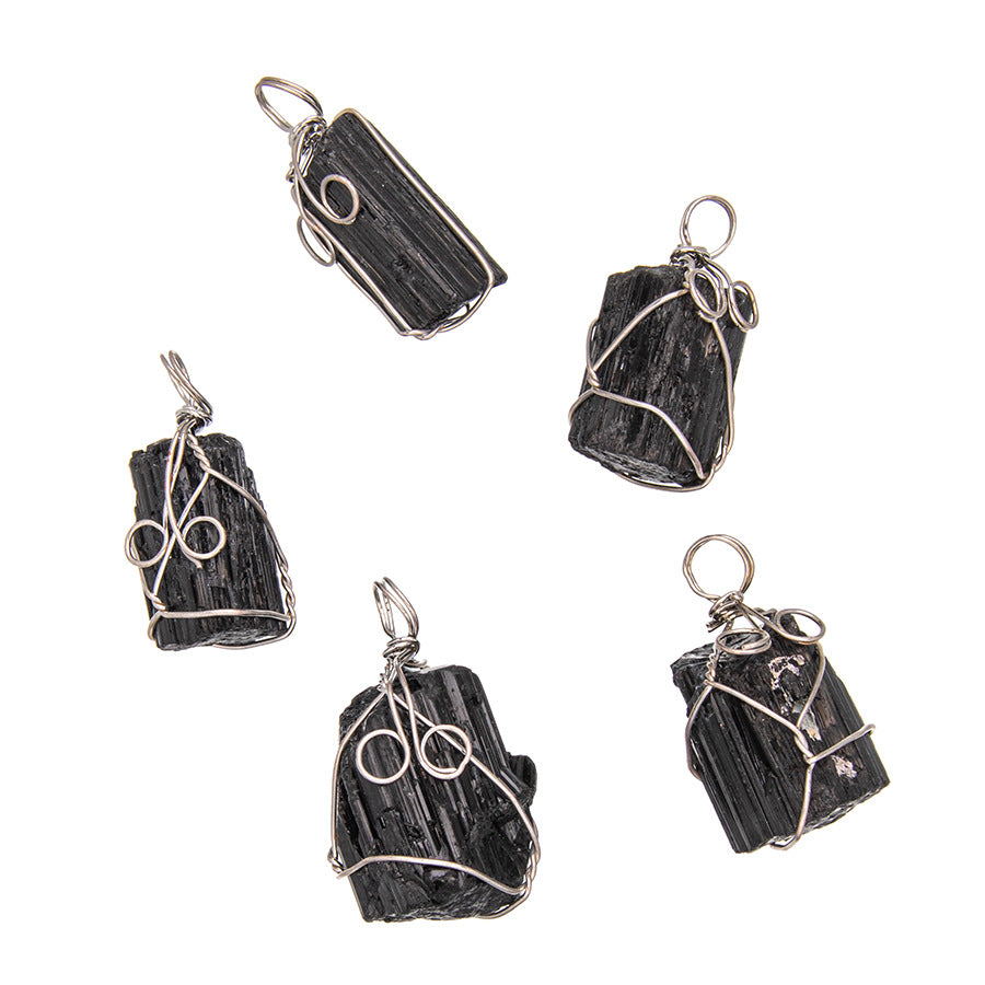 Pingente Irregular Turmalina Negra Cristal