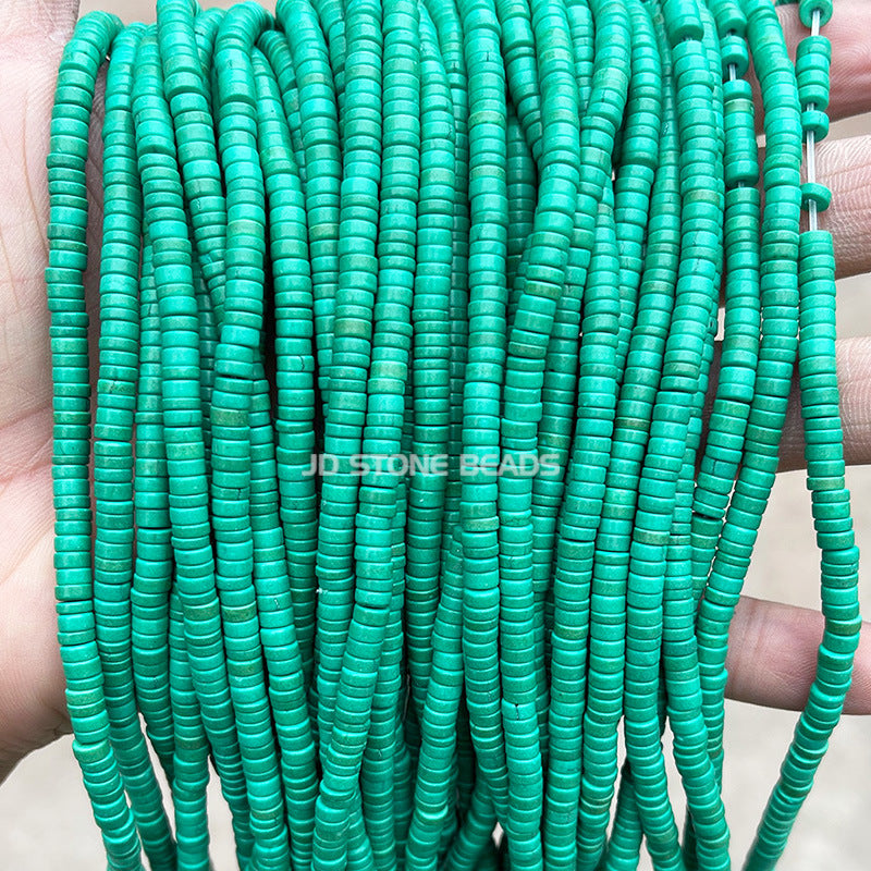2 * 4Mm multicolor synthetic turquoise right-angle disc loose beads