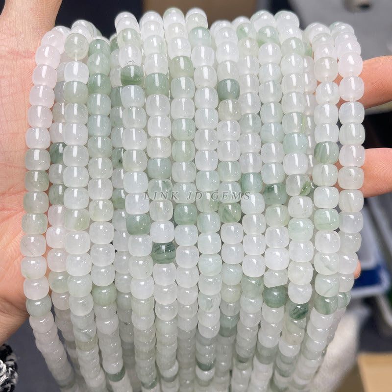Perlas sueltas de bambú y jade de hielo natural de 12 mm
