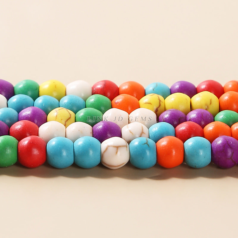 Synthetic colorful turquoise loose beads