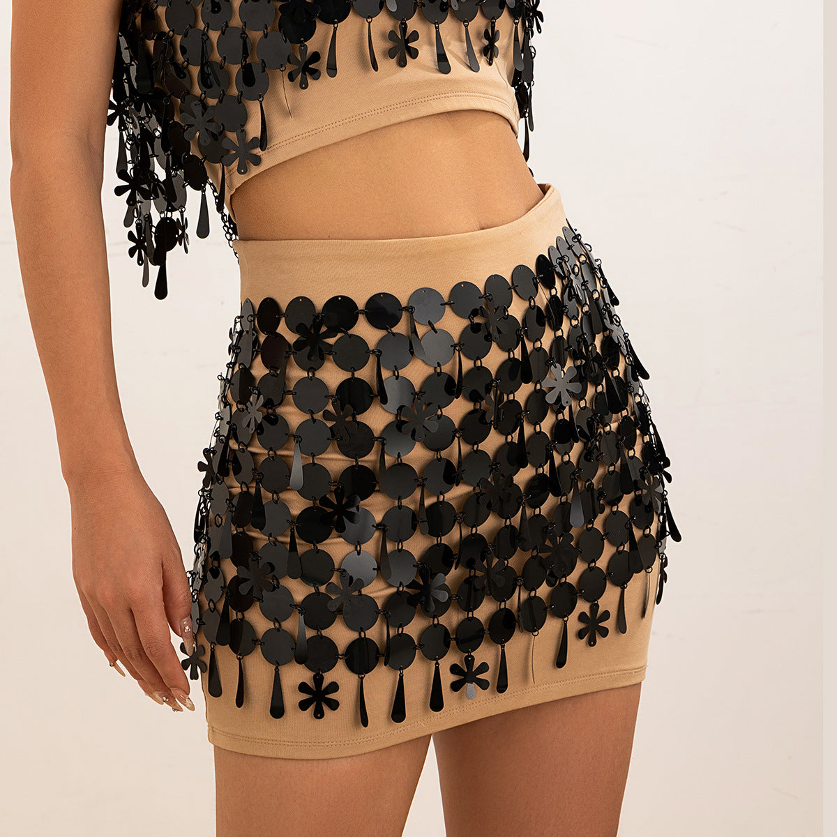 Cadena para el cuerpo con falda sexy, delgada y sin espalda