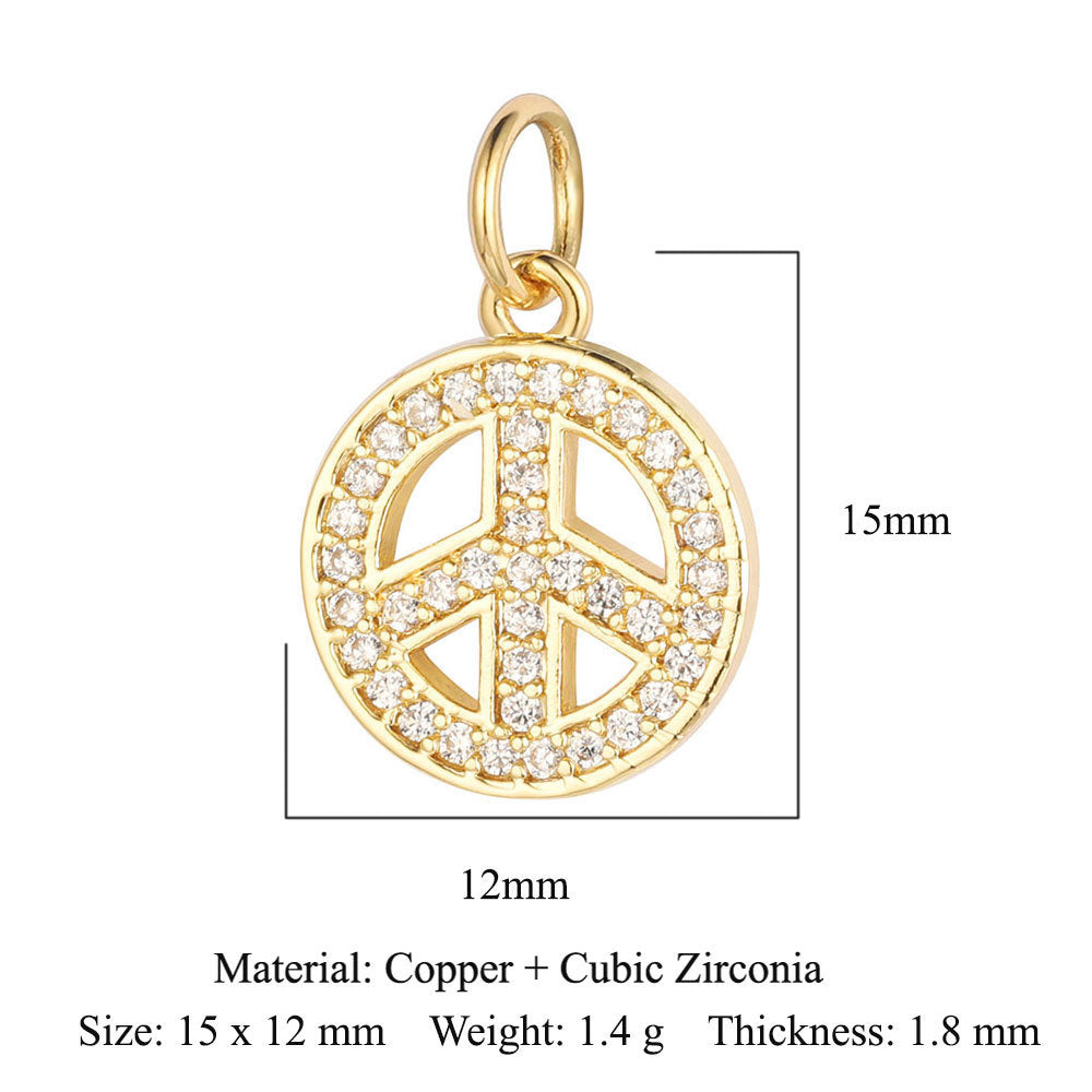 Virgin of the Cross Copper Zircon Shell Necklace Bracelet Pendant