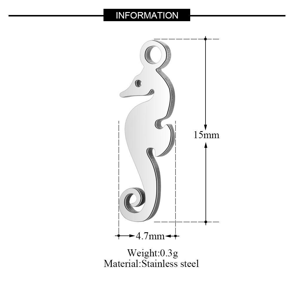 10 pcs/bag Cross Clover Bird Penguin Stainless Steel Pendant