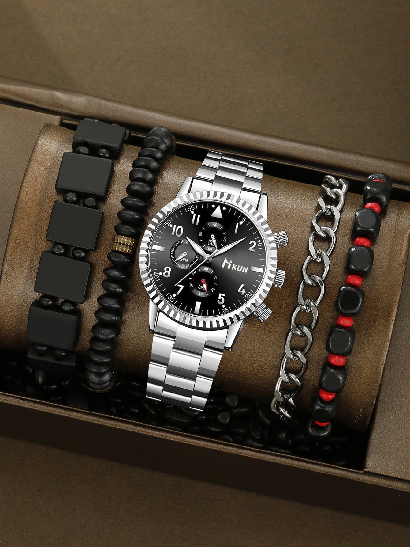 Men's Fashion Watch Bracelet Set