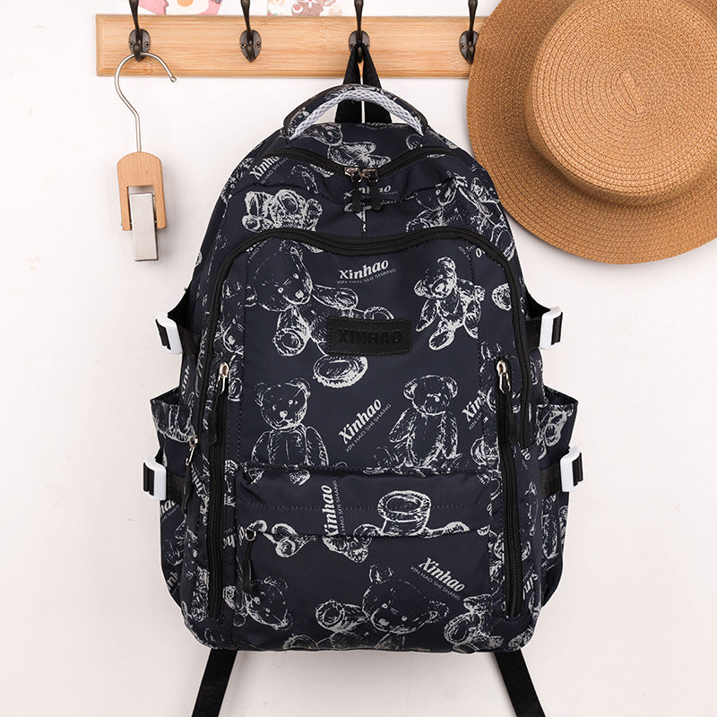 Simple travel computer backpack schoolbag