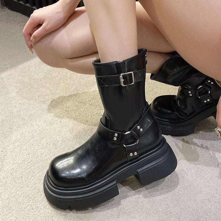 Thick-soled Knight Boots