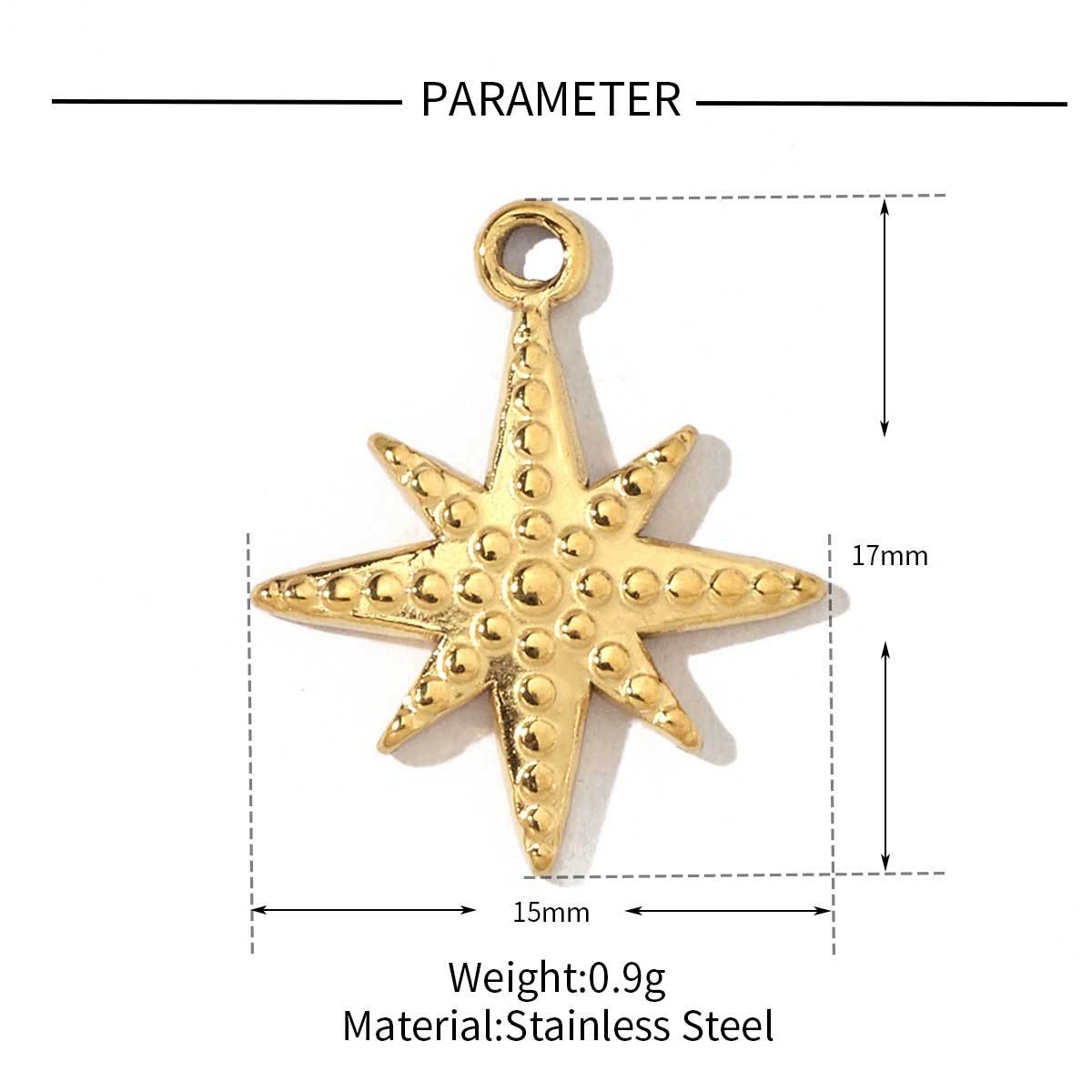 Sun crescent titanium steel necklace pendant
