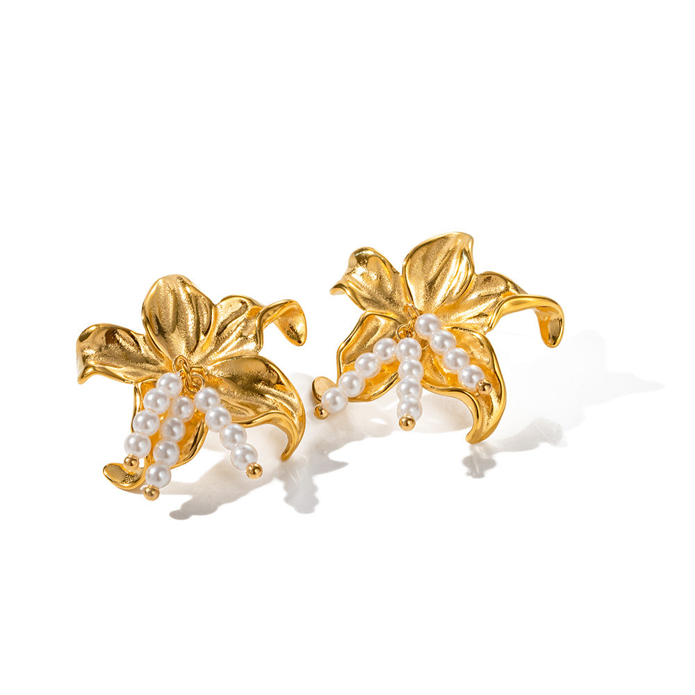 Starfish Pearl Earrings