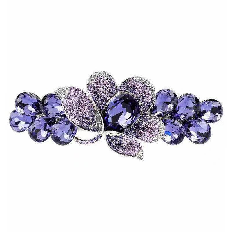 Rhinestone Tulip Spring Clip