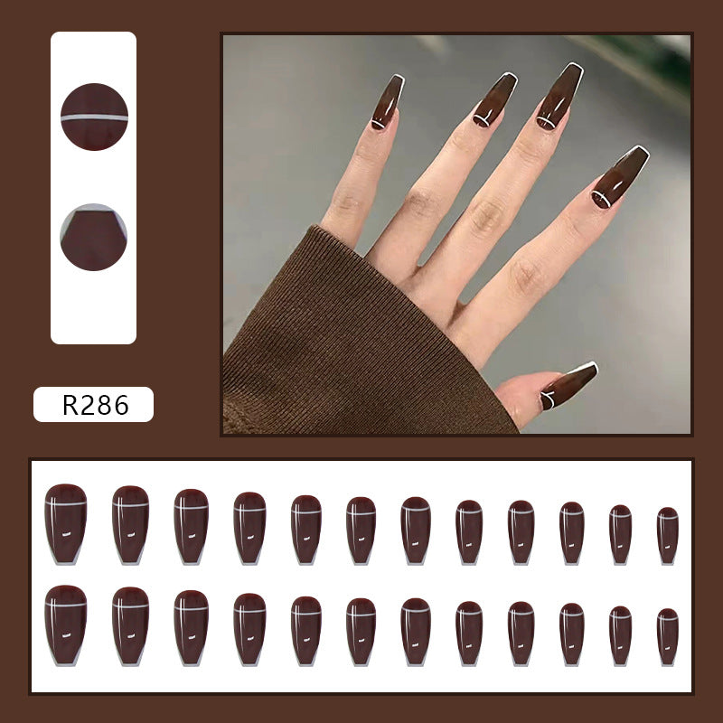 Wearable Removable Fake Nail Stickers Short Long