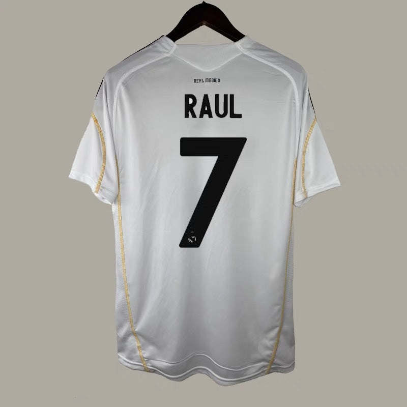 Camiseta retro de manga corta de local de Kaká Alonso Ronaldo Guti del Real Madrid 09-10