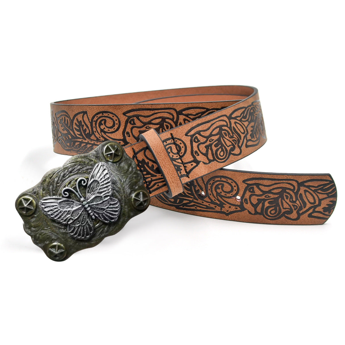 Punk PU leather belt