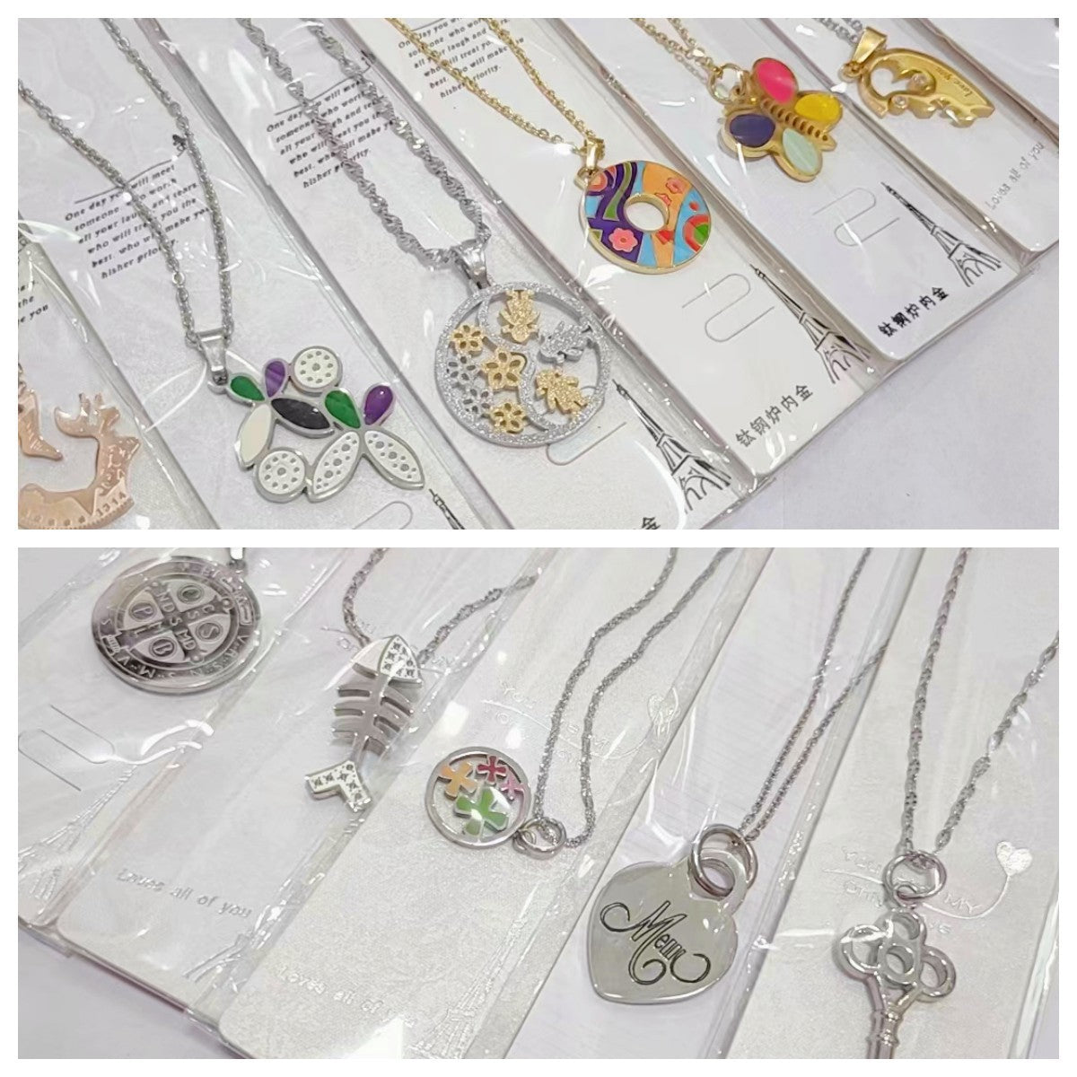 Rose Gold Titanium Steel Necklace