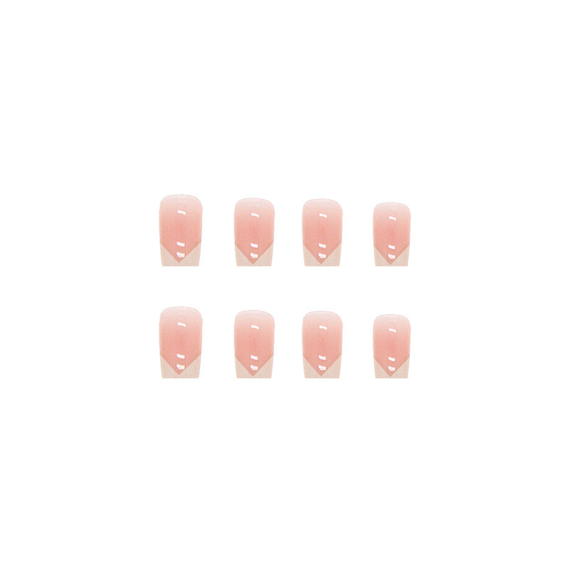 Pink Transparent Simple Wearable Nail Stickers