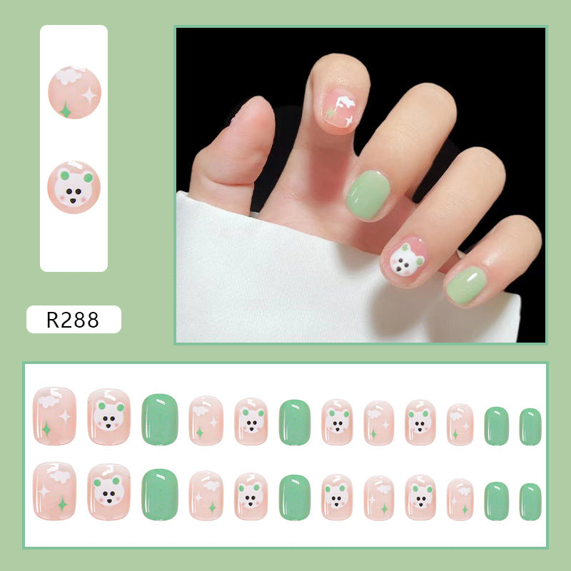 Wearable Removable Fake Nail Stickers Short Long