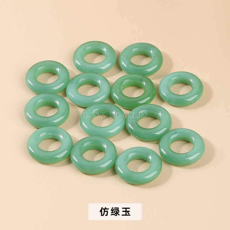 10-25Mm glazed imitation jade running ring