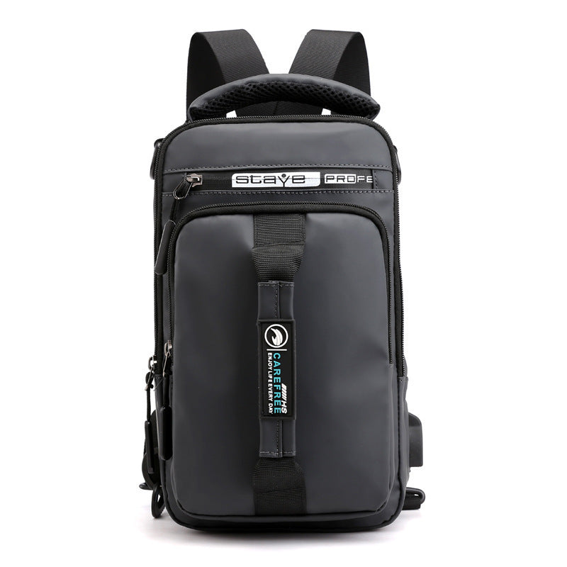 Solid Color Oxford Cloth Men's Crossbody Bag