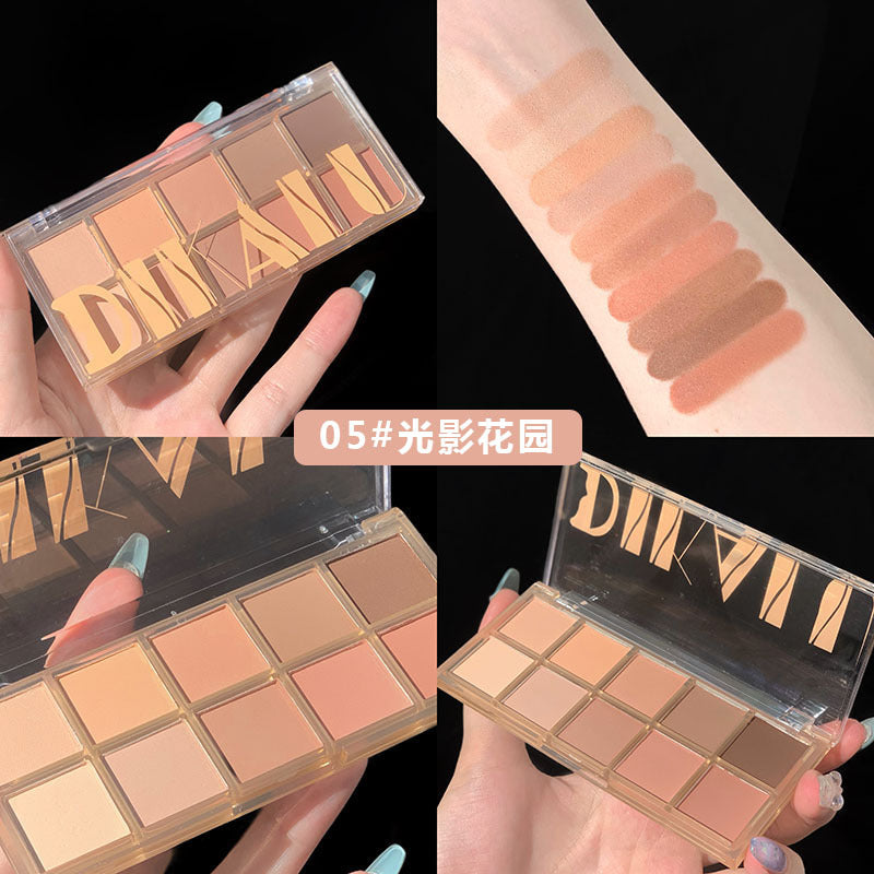 Paleta de sombras de ojos de 10 colores