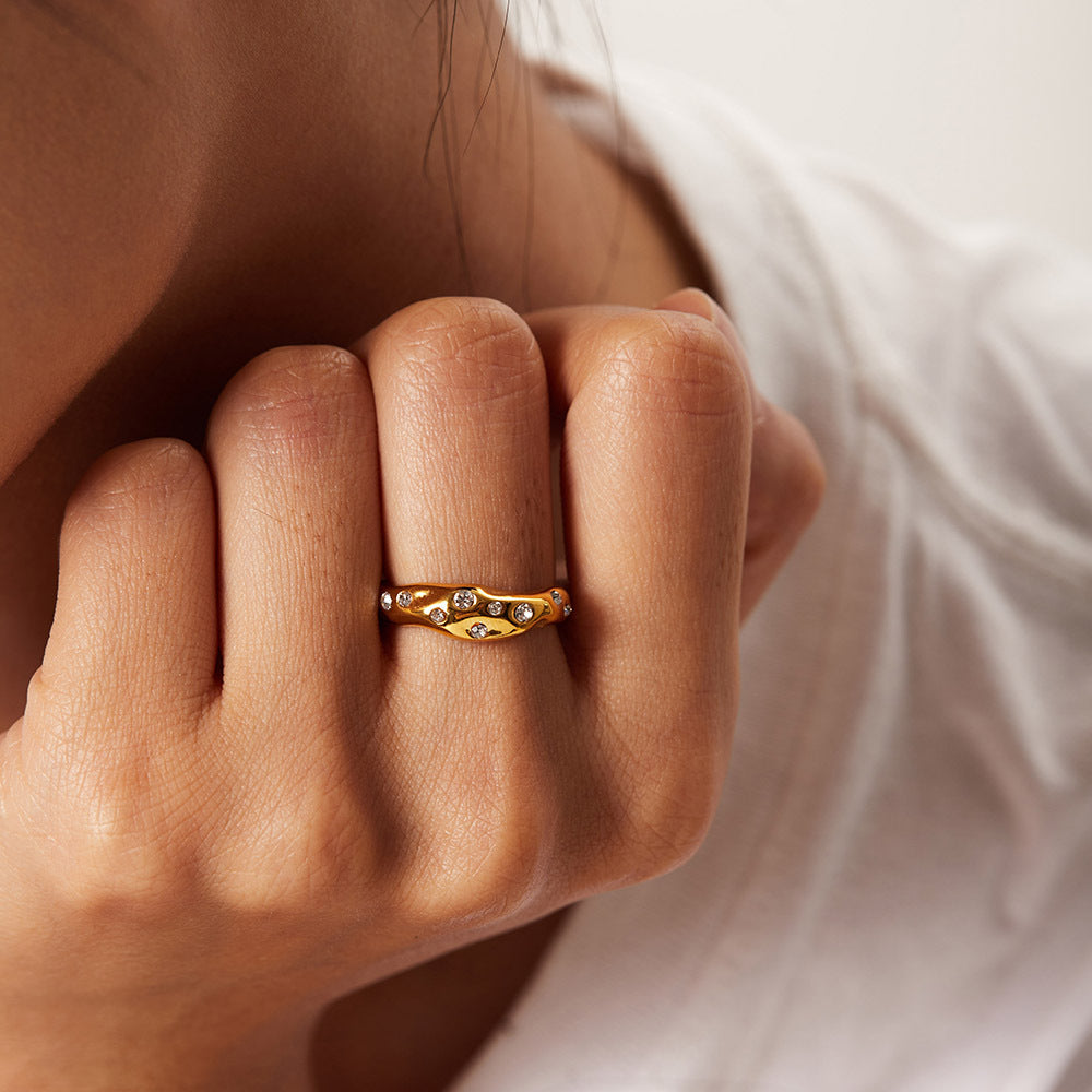 ring starry sky zircon