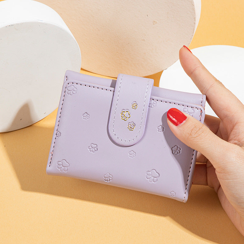 Wallet female short print cartoon