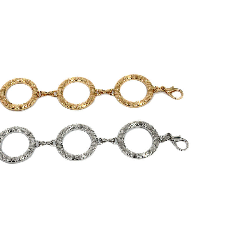 Pattern ring slim chain waist chain