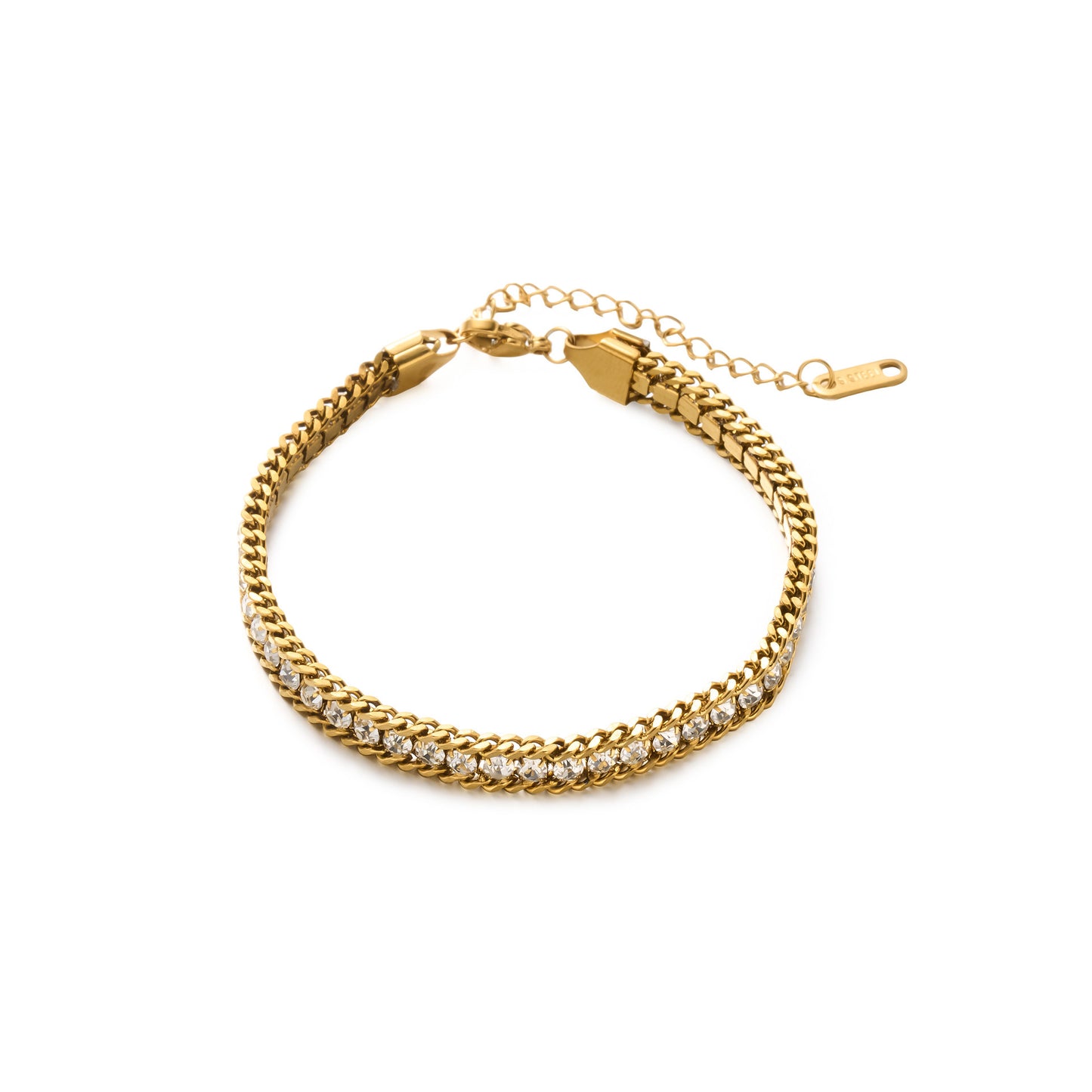 NEW Stainless Steel Diamond Bracelet