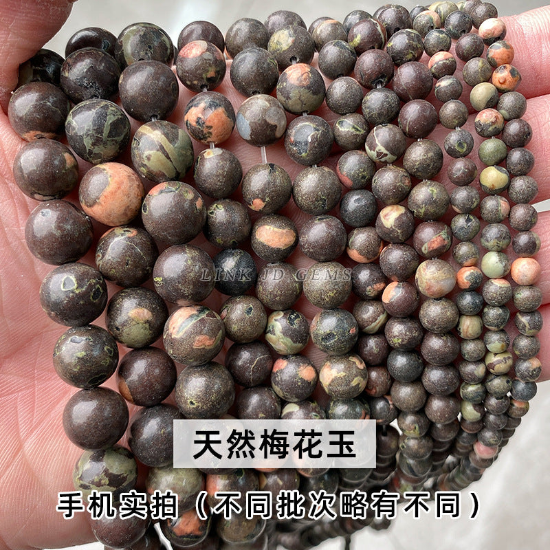 Cuentas sueltas de jade en flor de ciruelo