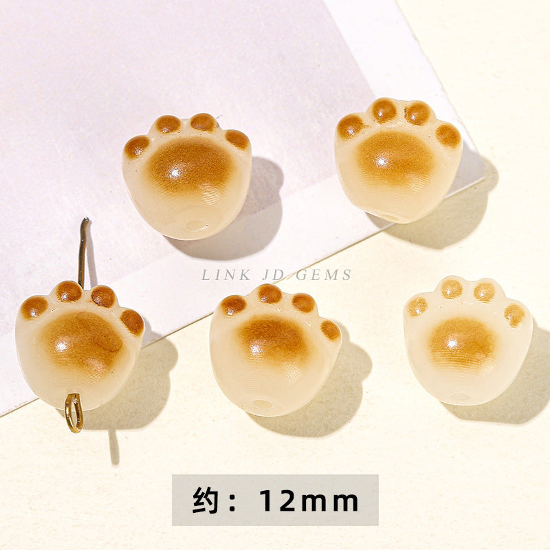 Cuentas sueltas de raíz de Bodhi de jade blanco con semillas originales de loto