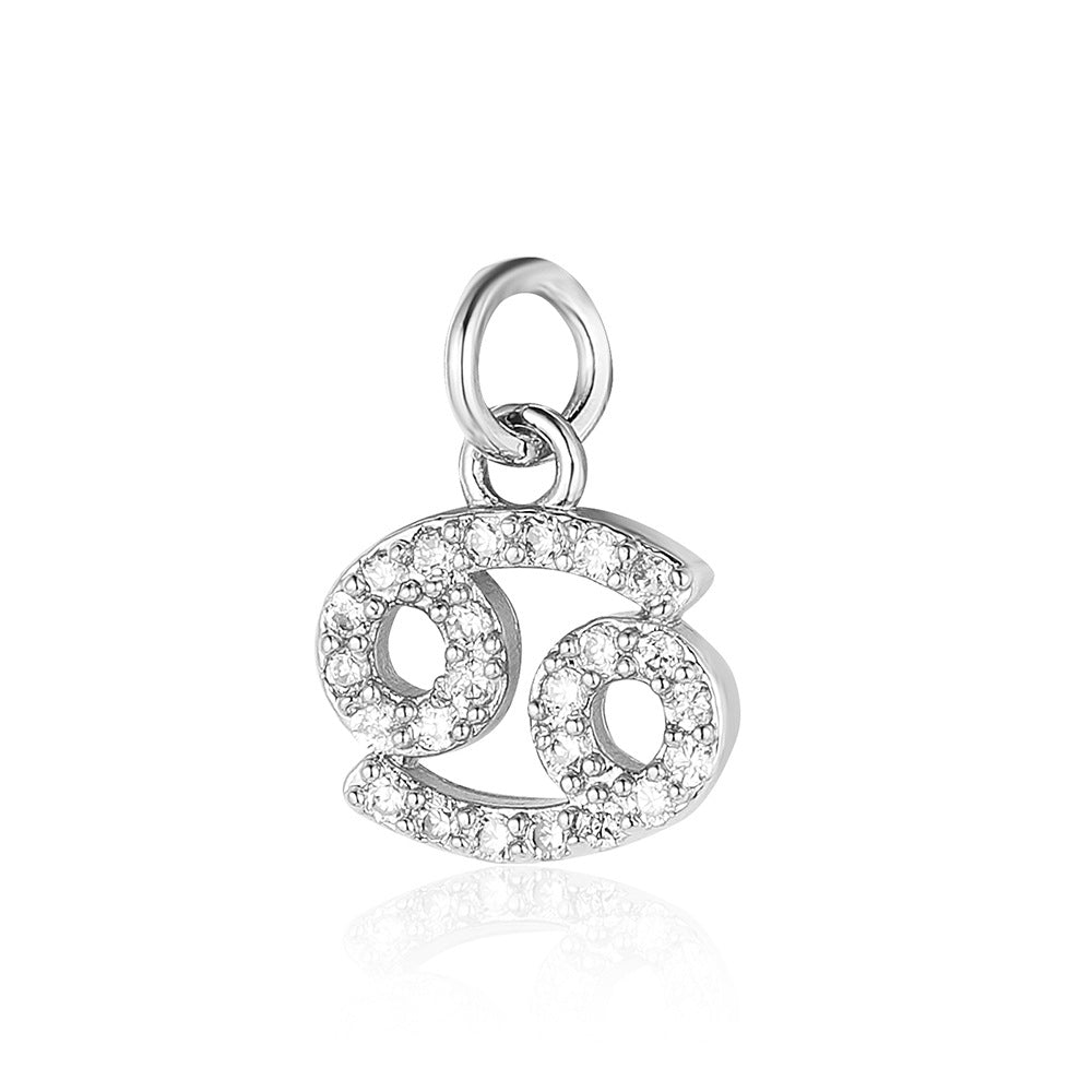 Twelve constellations copper zircon pendant