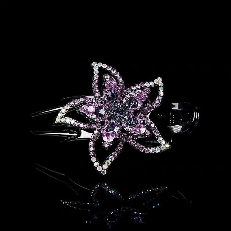 Elegant disc hair grab water drill flower headdress