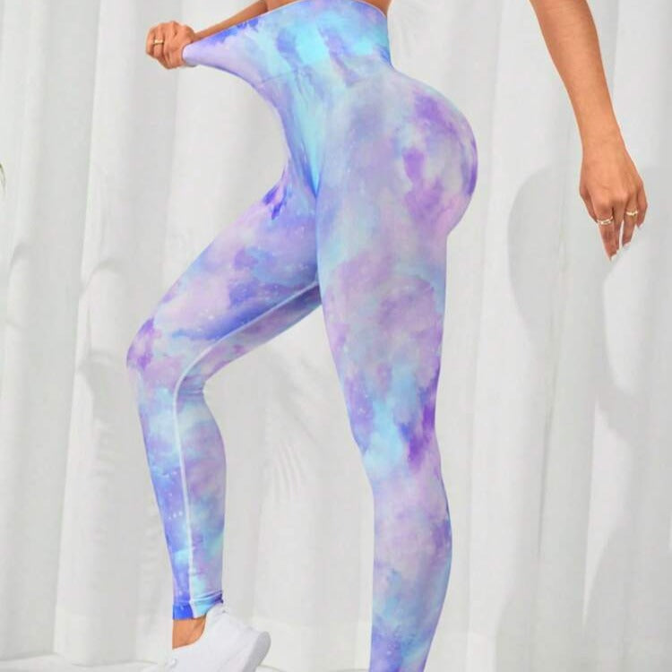 Seamless Tie-Dye Lift Yoga Pants
