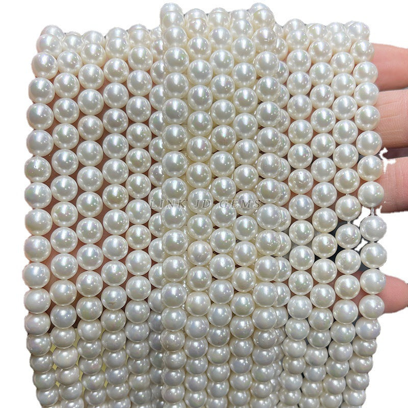 7A electroplated white bead round bead imitation pearl