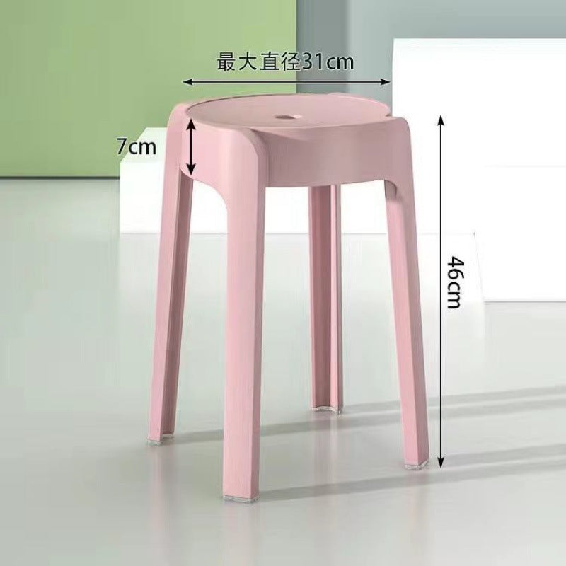 Thick Plastic Stool Stackable Home
