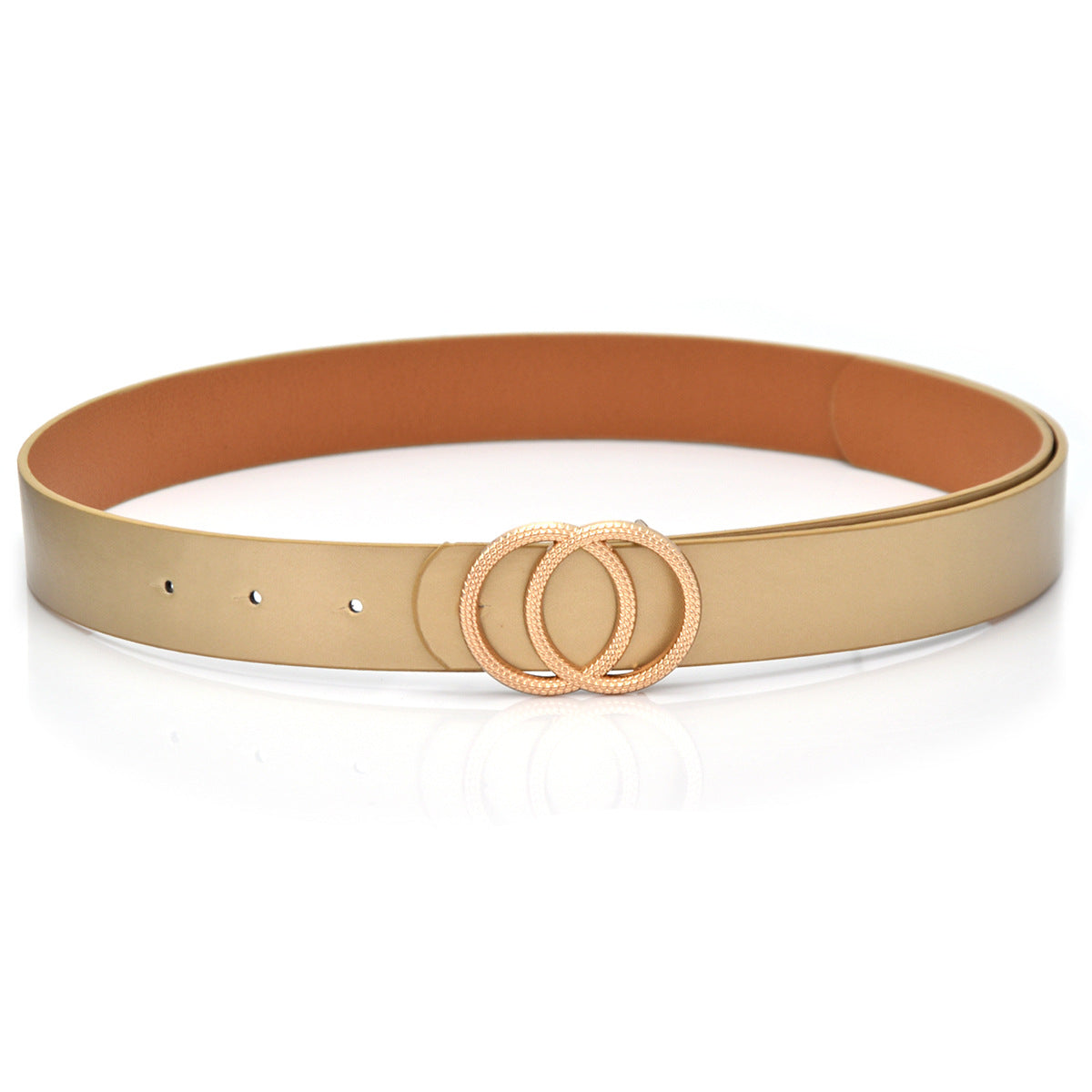 Round buckle belt for women, casual