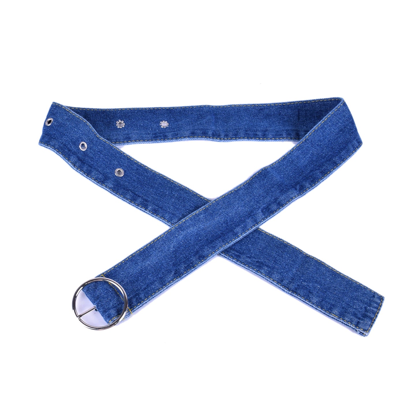 Denim pin buckle belt
