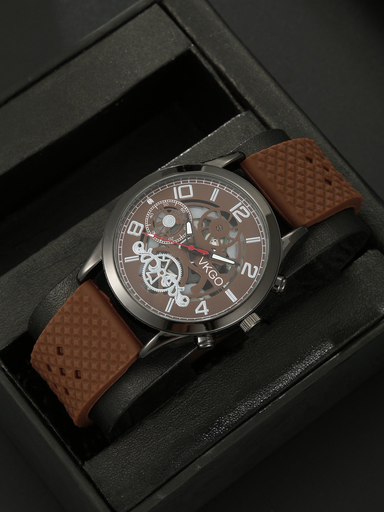 Alloy Watch Leather Strap Bracelet Set