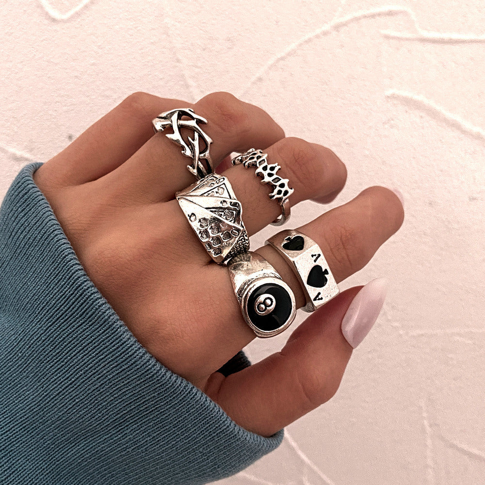 Skull Starfish Joint Ring Owl 7-piece Set