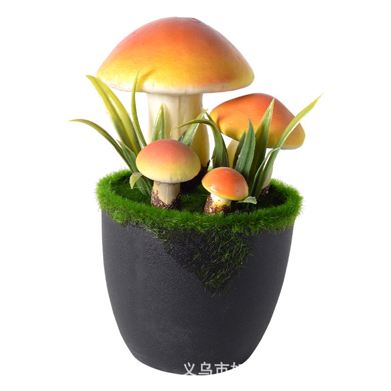Simulation hairy mushroom flower pot