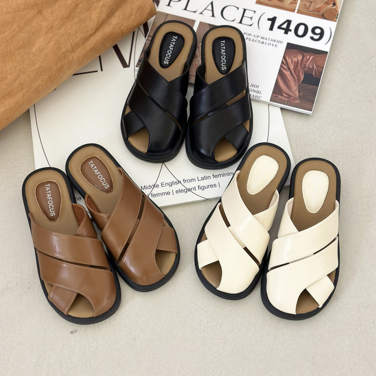 Versatile flat slippers