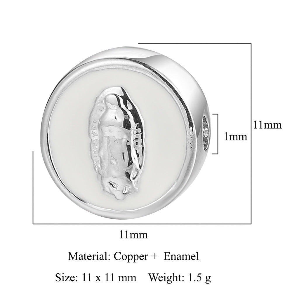 Virgin of Oil Copper Zircon Beads Spacer Beads