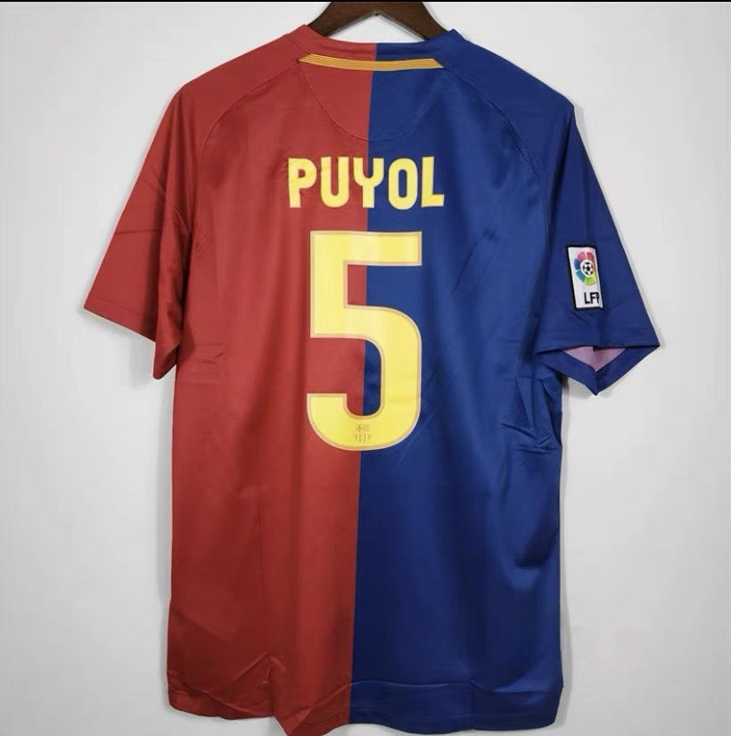 08-09 Barça 10 Messi Eto'o 14 Henry Xavi Iniesta Camiseta retro local/visitante