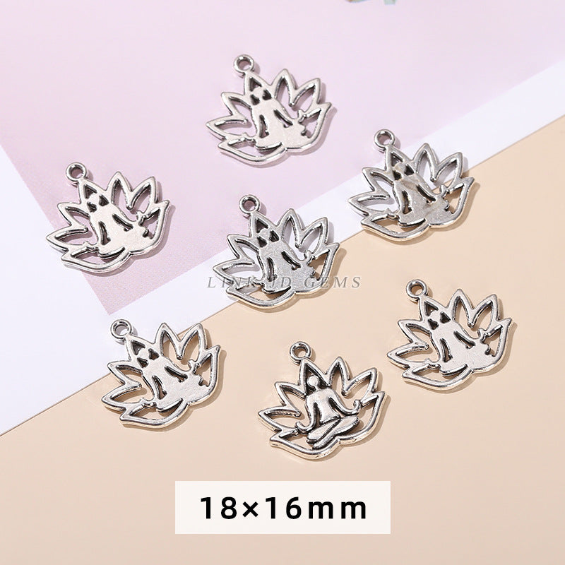 Tibetan silver alloy jewelry accessories DIY loose beads