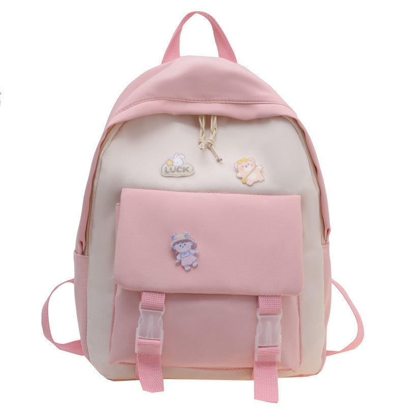 Student backpack plaid