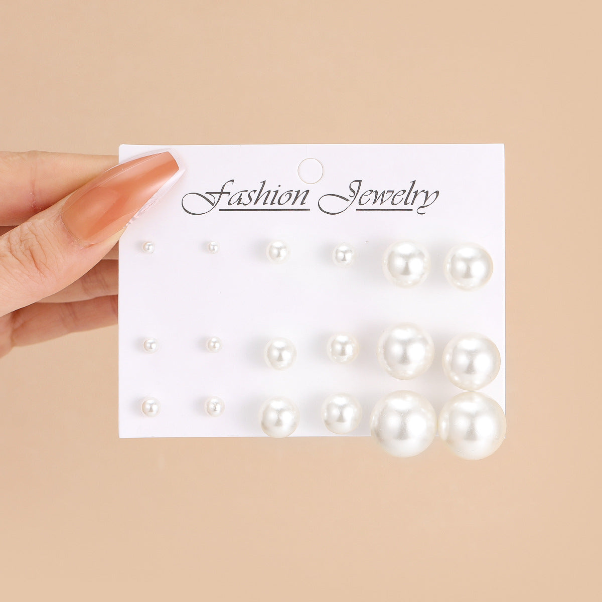 12-Pair Faux Pearl Stud Earring Set