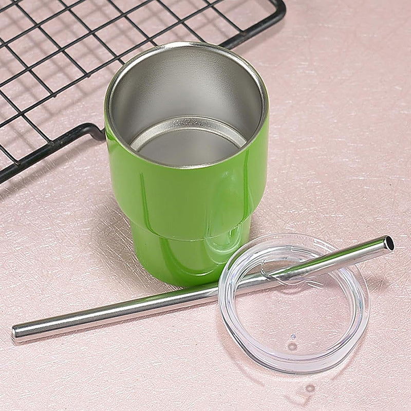 Straw Mini Drinking Cup Double Layer