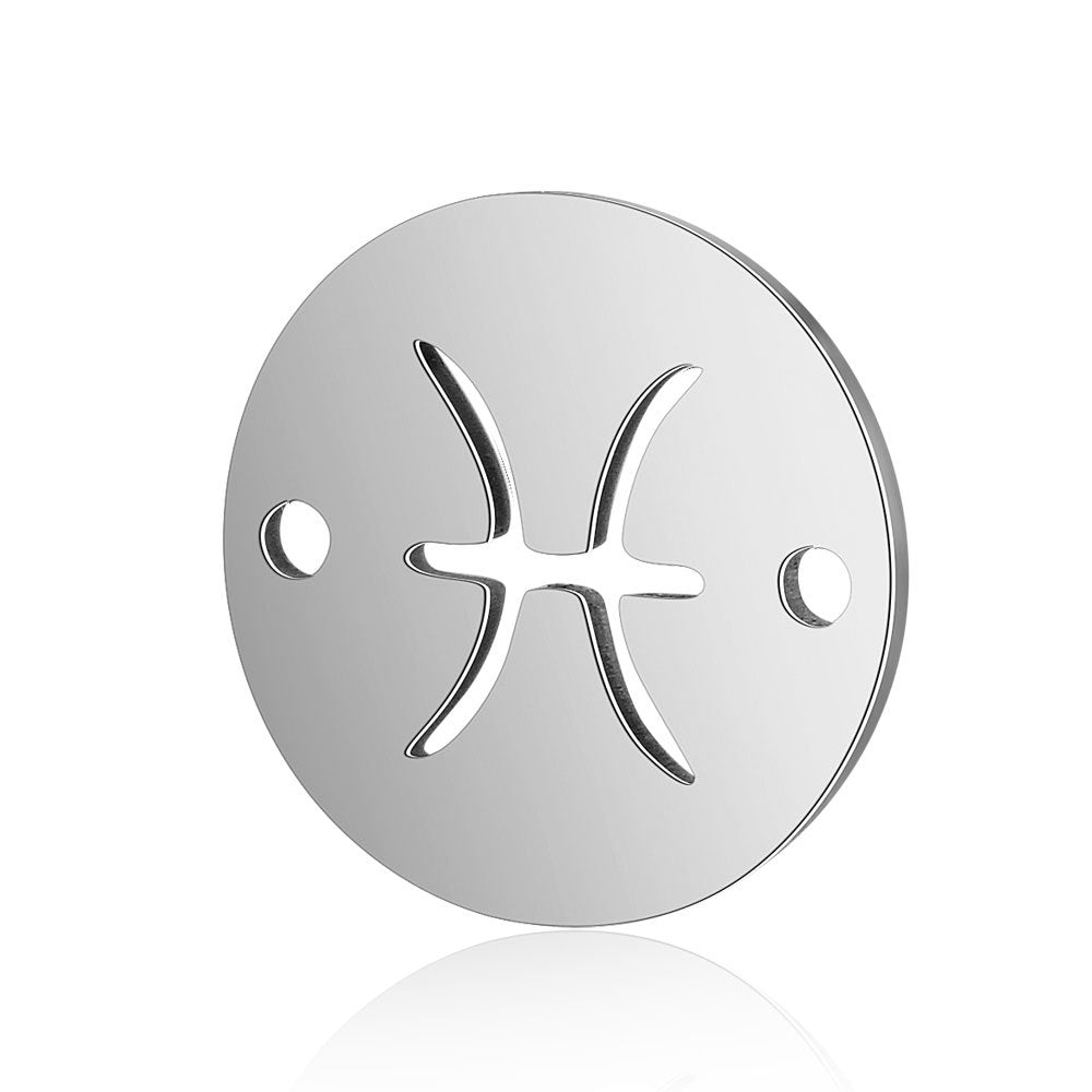 5 piezas/colgante de conexión DIY de doce constelaciones de acero de titanio